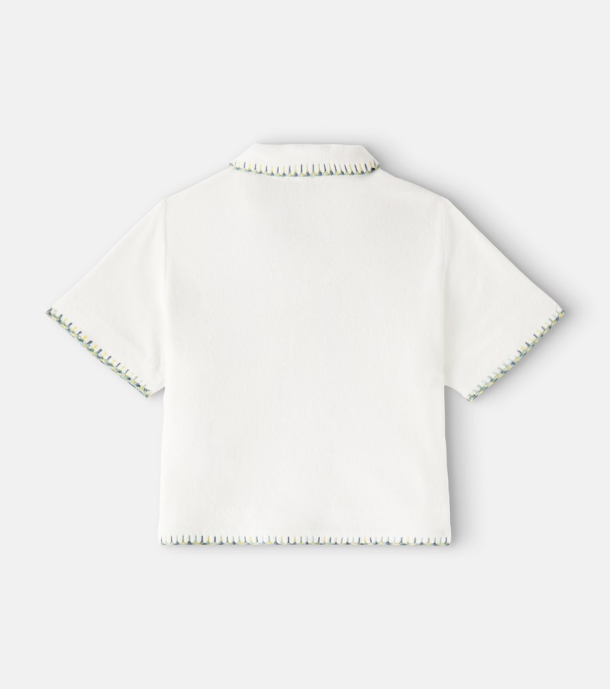 Tallow cotton-blend terry top