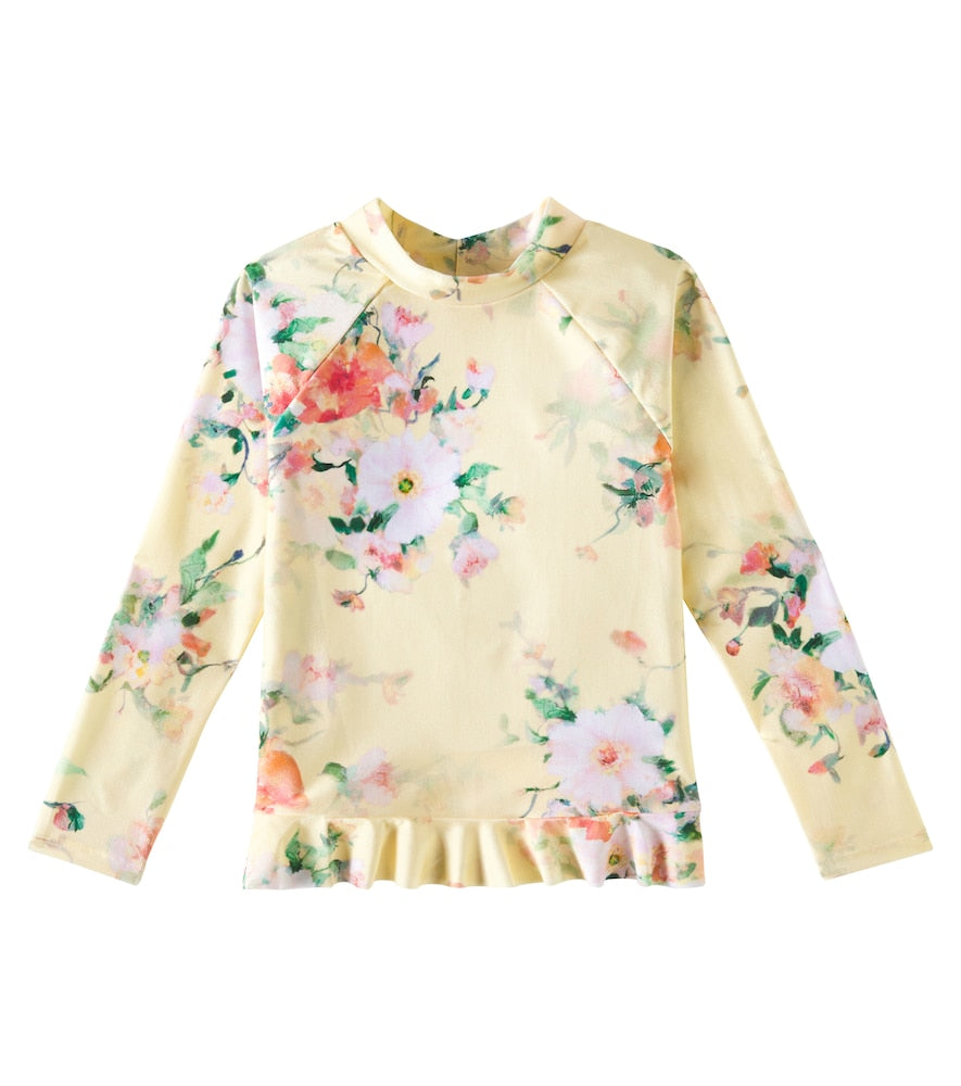 Everley floral rashguard swimsuit