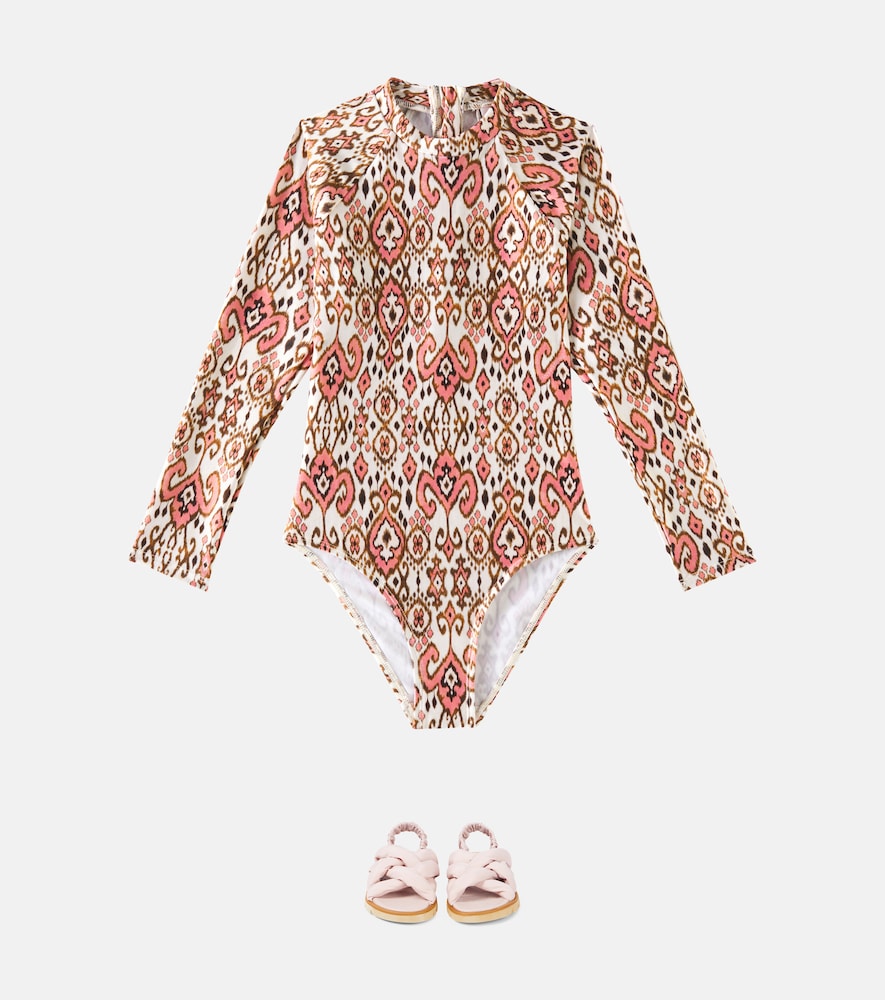 Wylie printed rashguard top