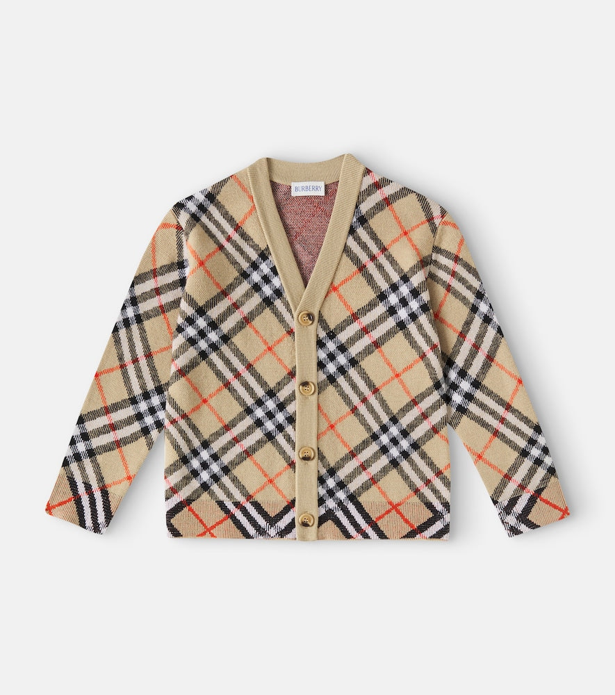 Burberry Check wool cardigan