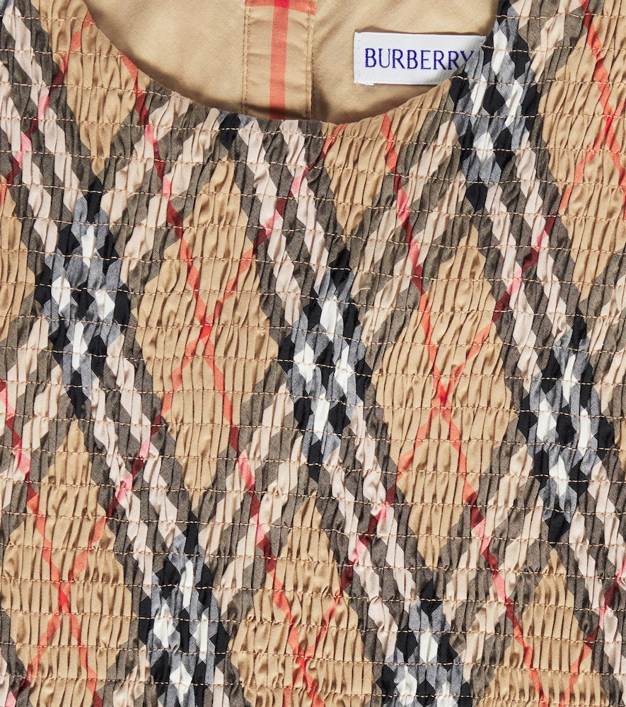 Checked cotton T-shirt