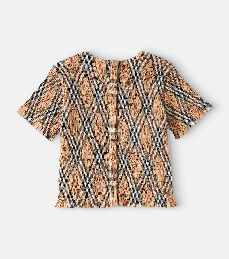 Checked cotton T-shirt