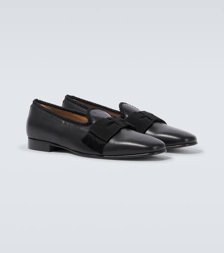 Bowow bow-detail leather loafers