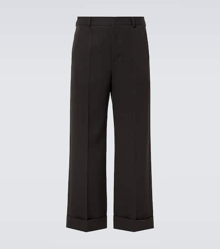 Virgin wool straight pants