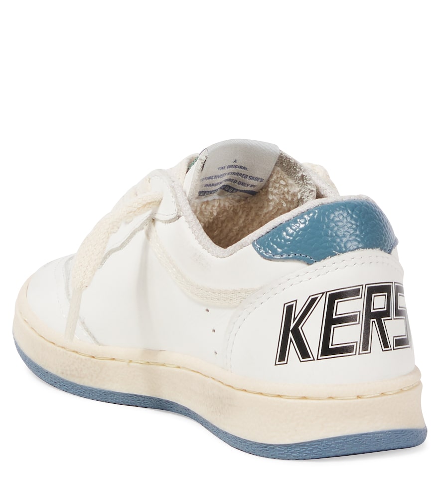 Ballstar embroidered leather sneakers