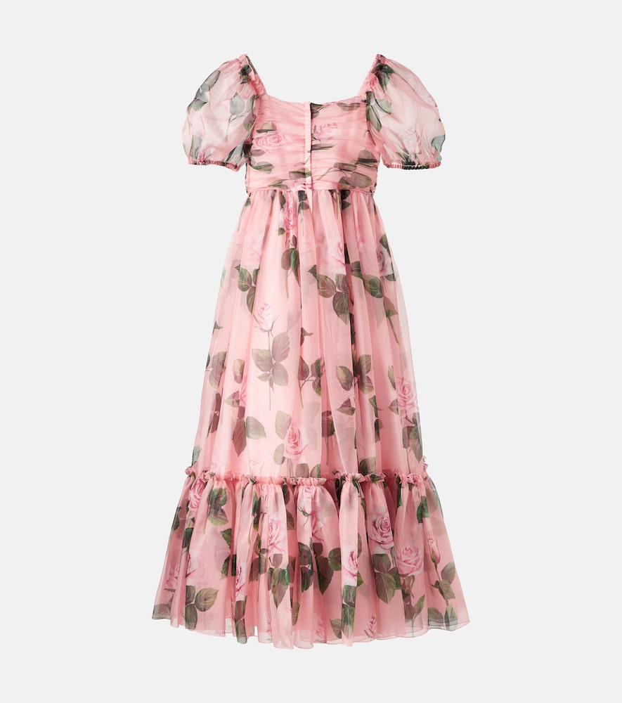 DG floral silk-blend organza dress