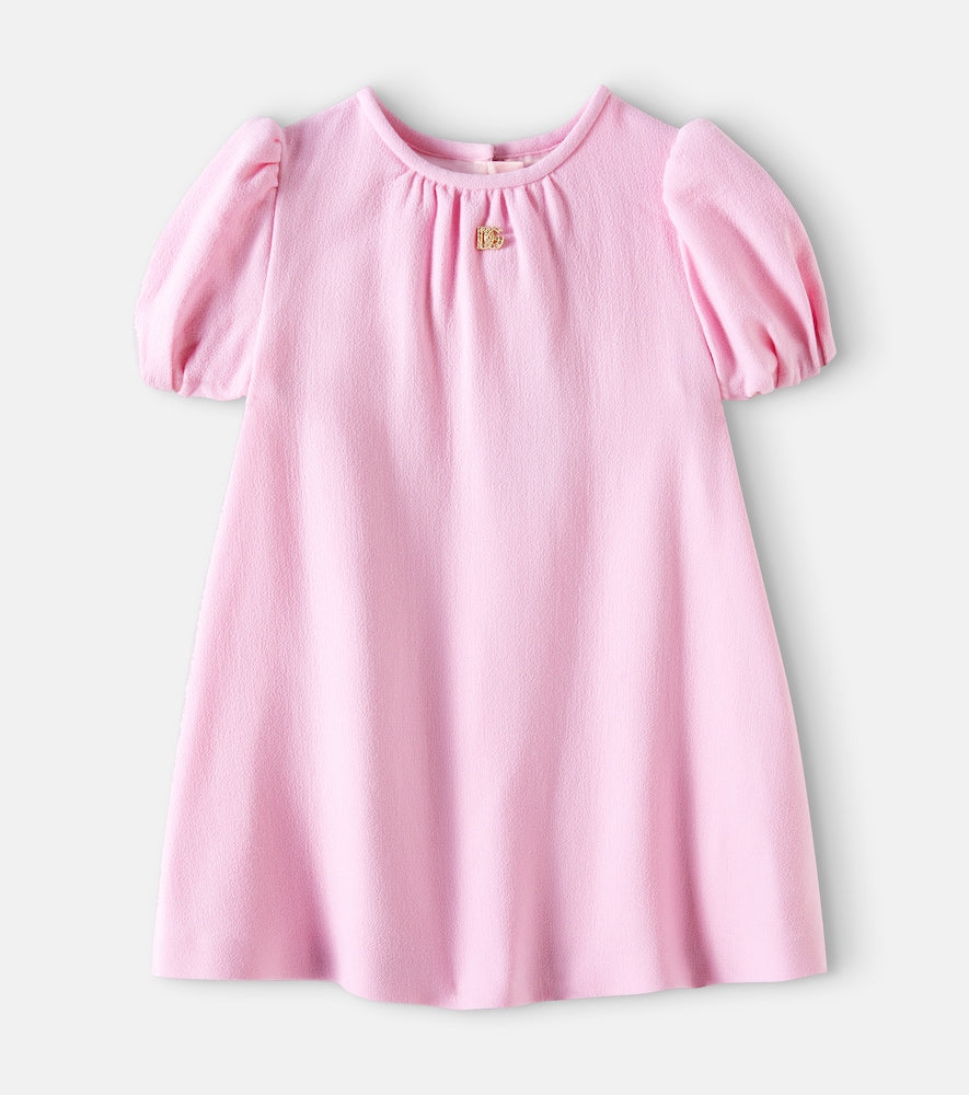 Gathered wool dress