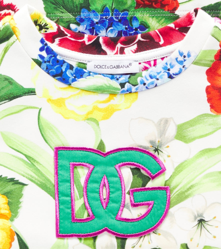 DG floral cotton-blend T-shirt
