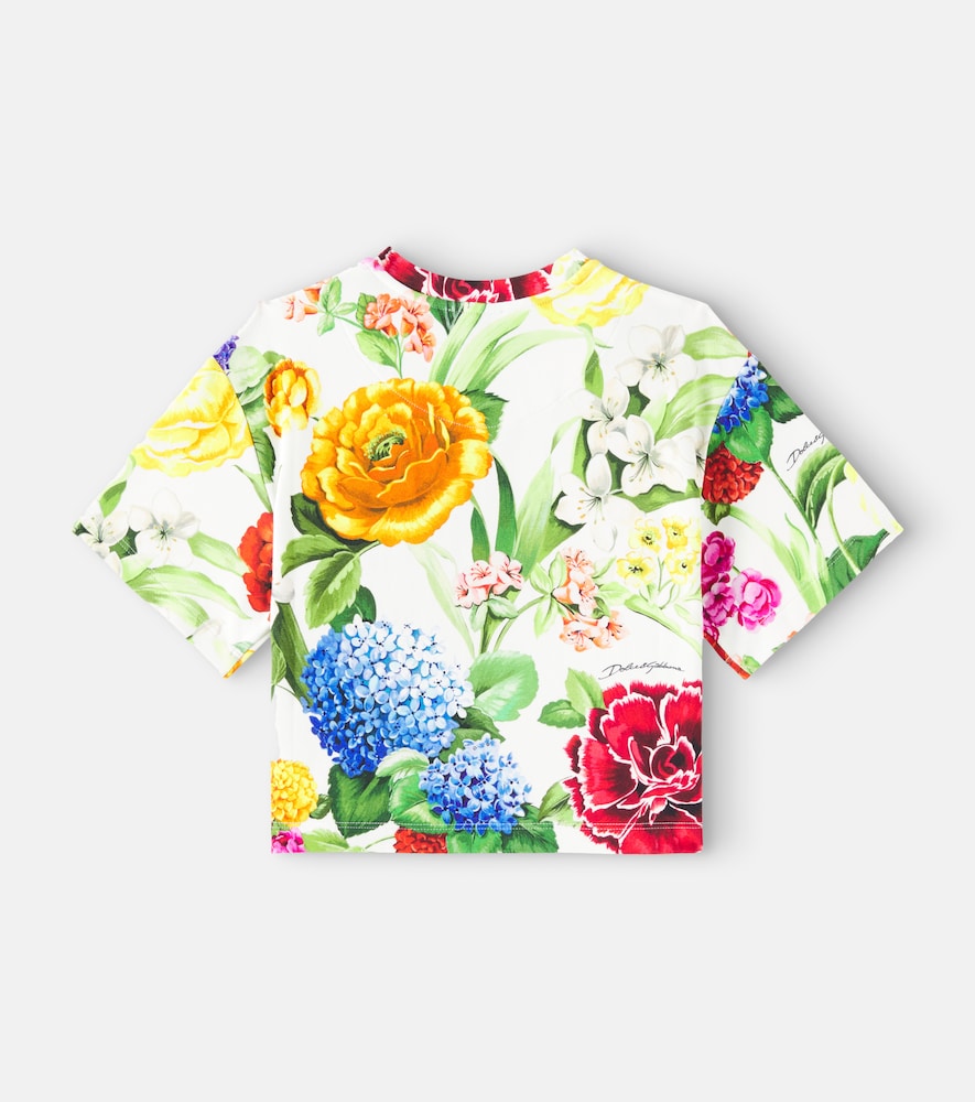 DG floral cotton-blend T-shirt