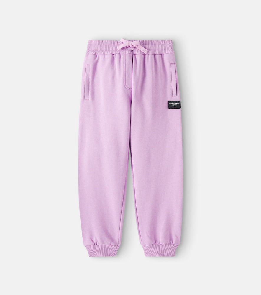 Logo cotton jersey sweatpants