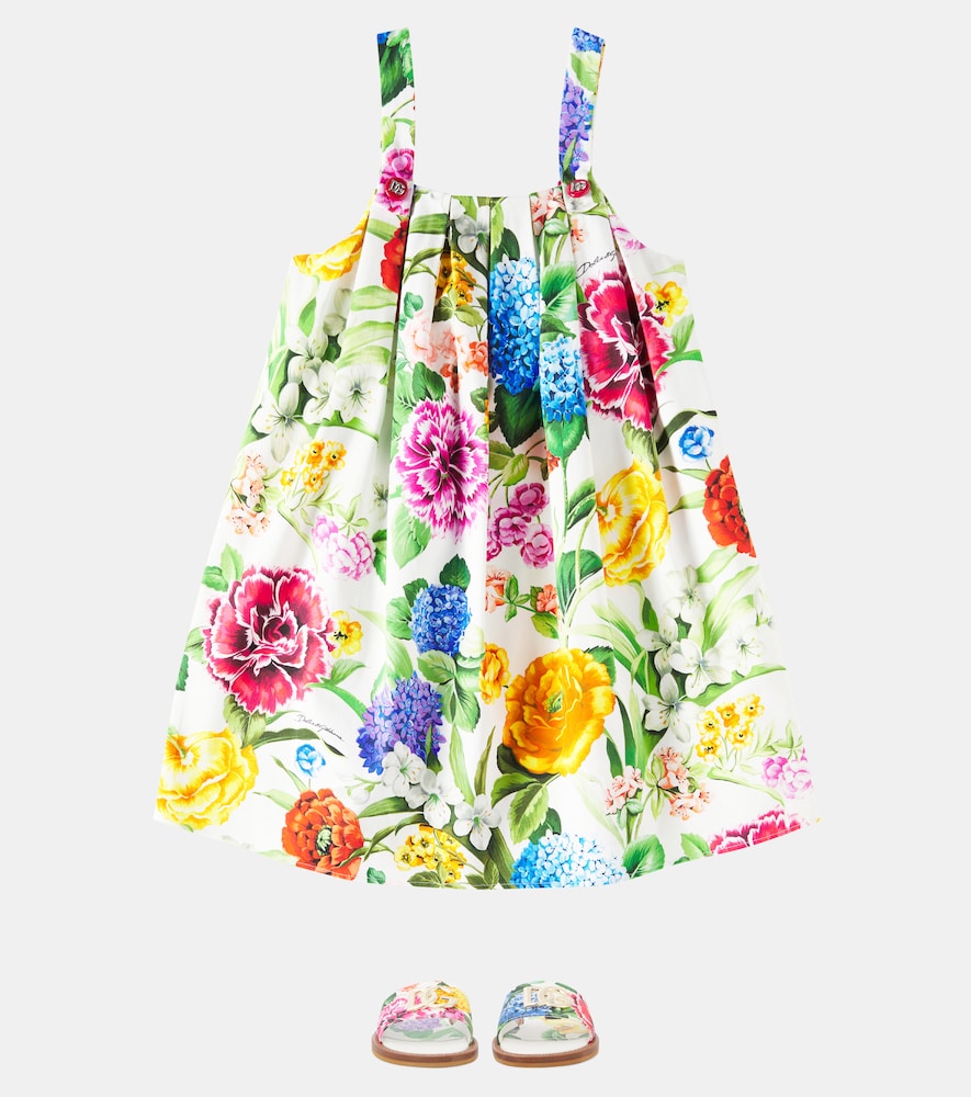 Floral canvas sandals