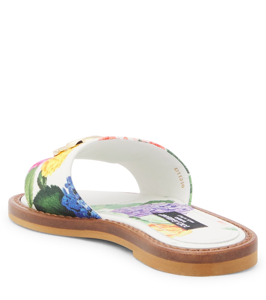 Floral canvas sandals