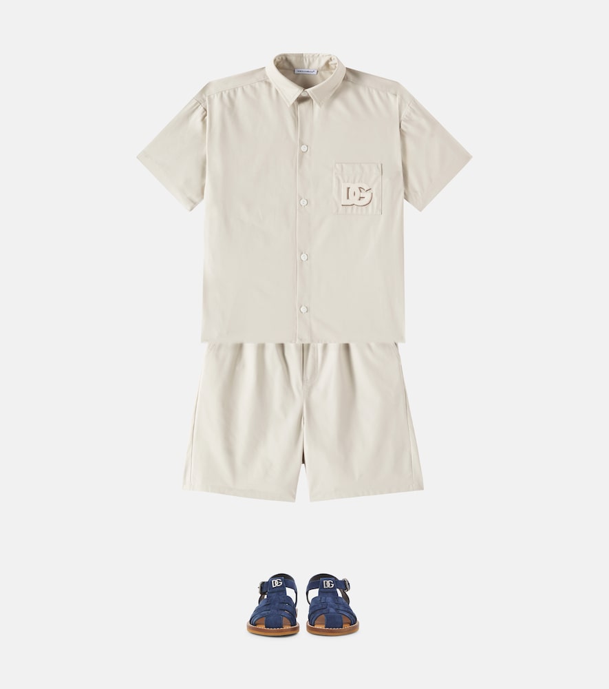 DG cotton-blend gabardine shirt