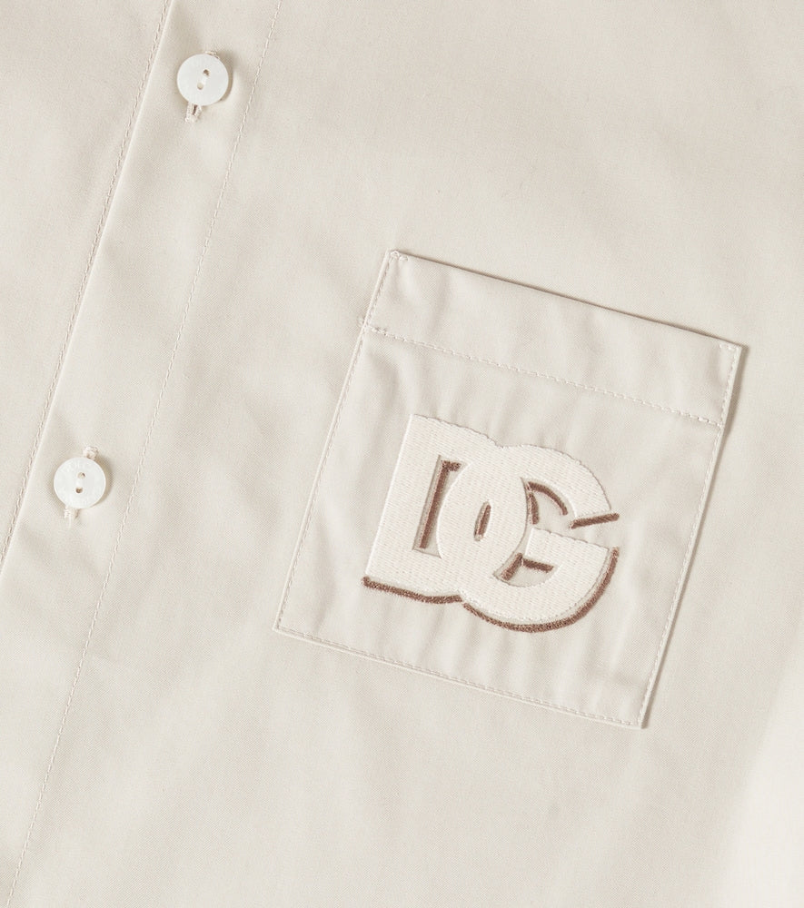 DG cotton-blend gabardine shirt