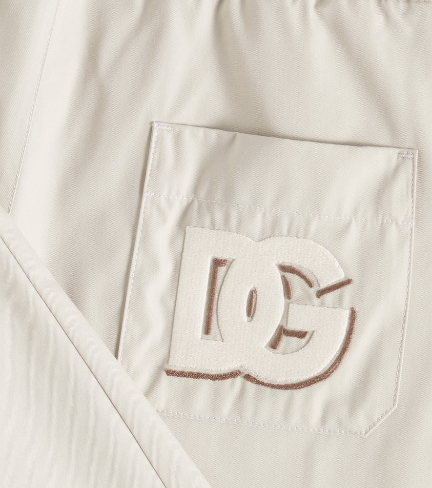 Cotton-blend gabardine shorts