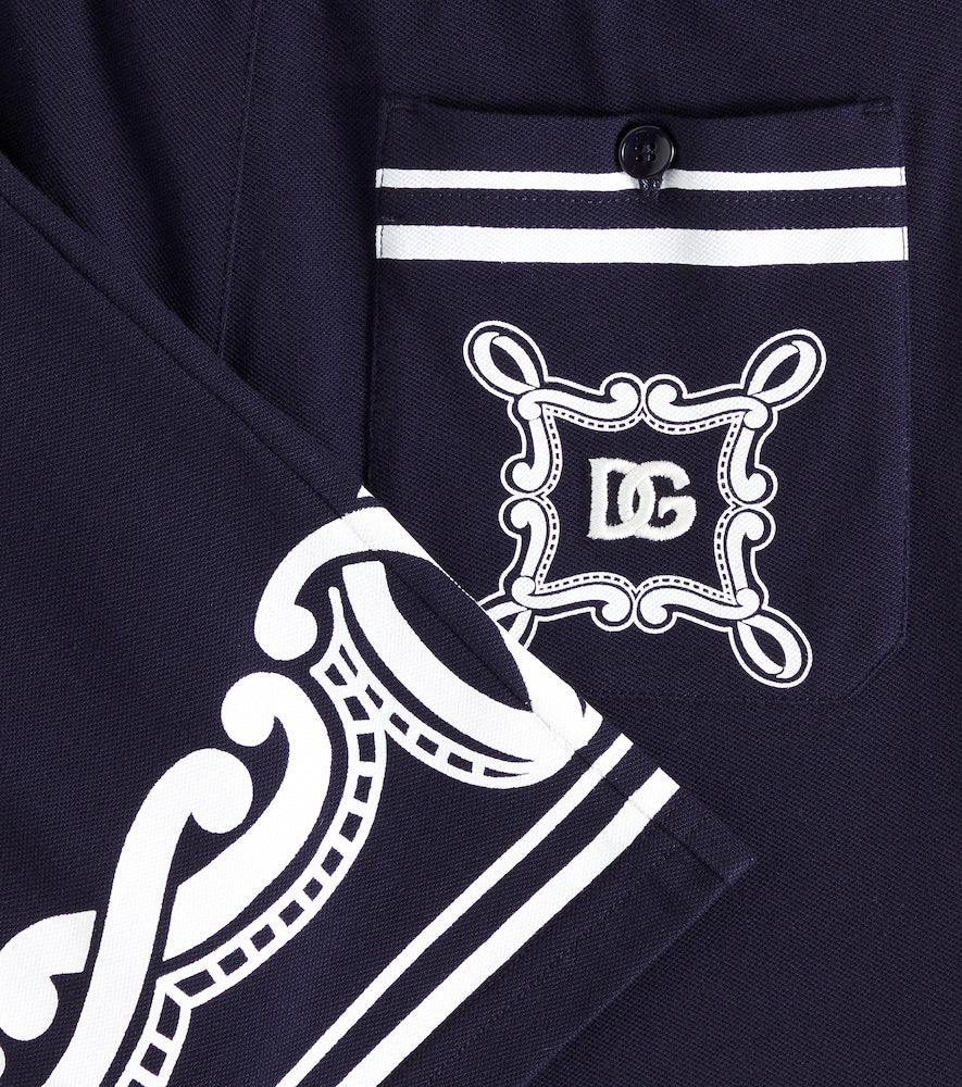 Bandana cotton piqué shorts