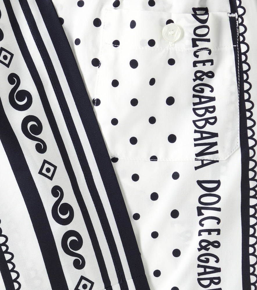 Bandana cotton poplin shorts