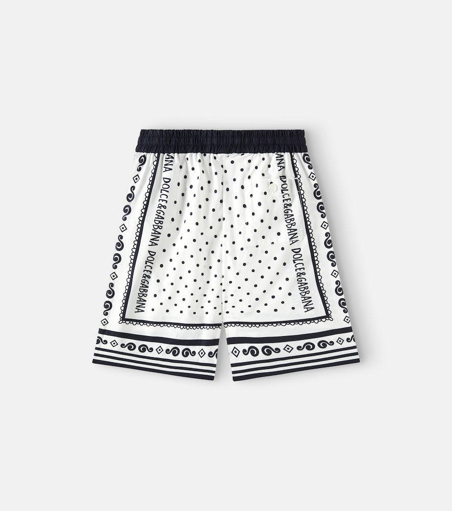 Bandana cotton poplin shorts