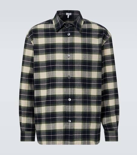 Checked cotton flannel shirt