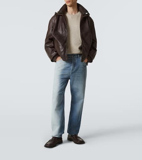 Faded straight jeans