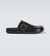 Ease Buckle leather mules