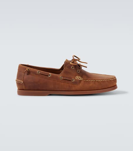 Merton leather boat shoes