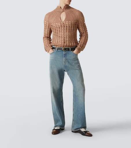 High-rise wide-leg jeans