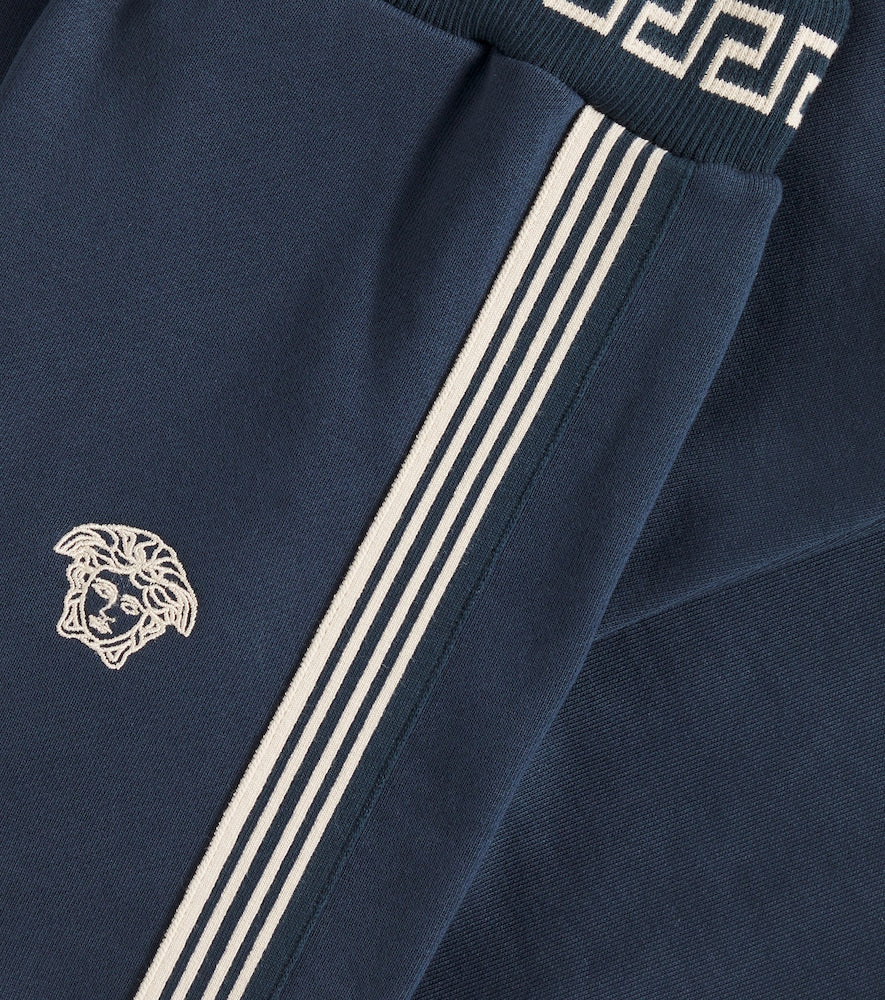 Greca Border cotton jersey trackpants