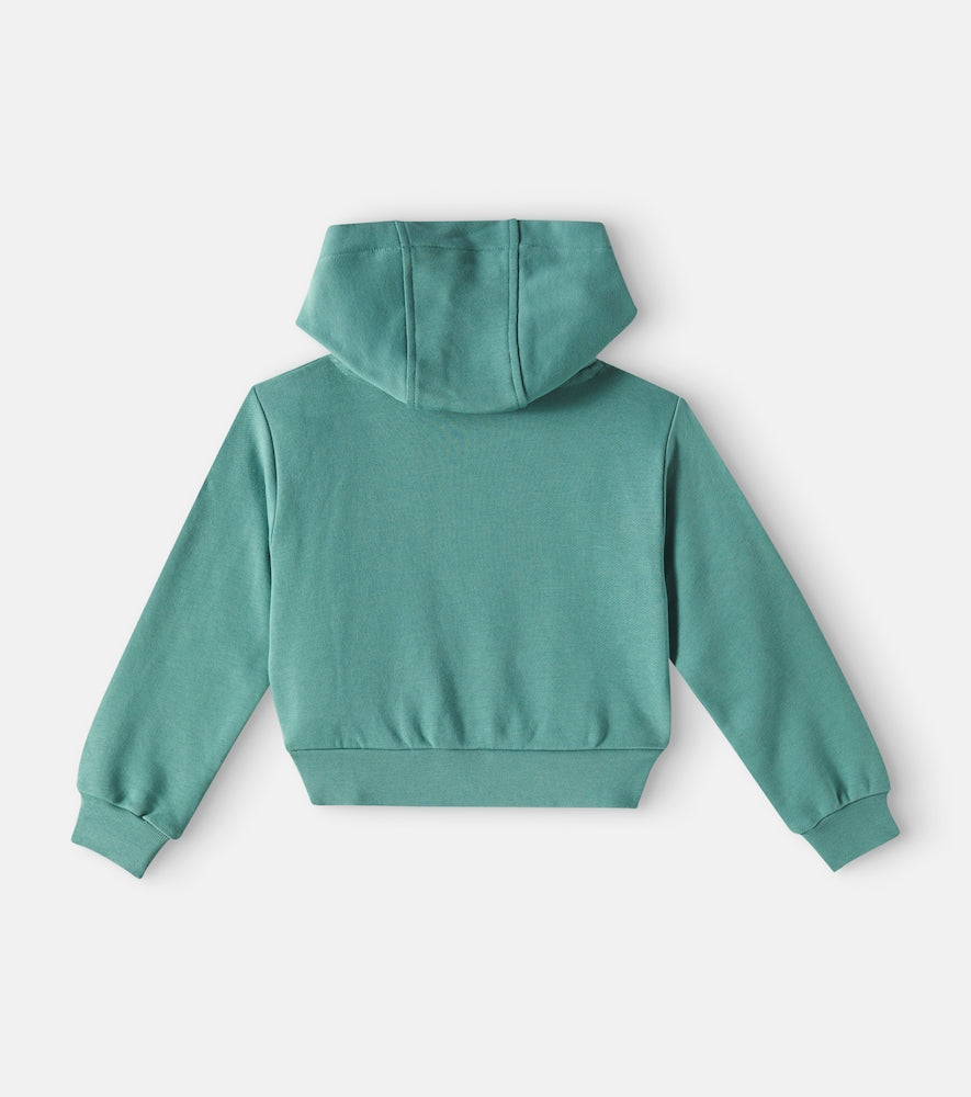 Logo cotton jersey hoodie