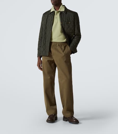 Embroidered cotton polo shirt