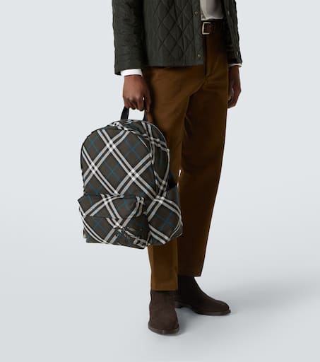 Burberry Check canvas backpack