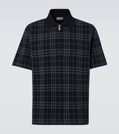 Burberry Check cotton-blend polo shirt