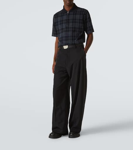 Burberry Check cotton-blend polo shirt