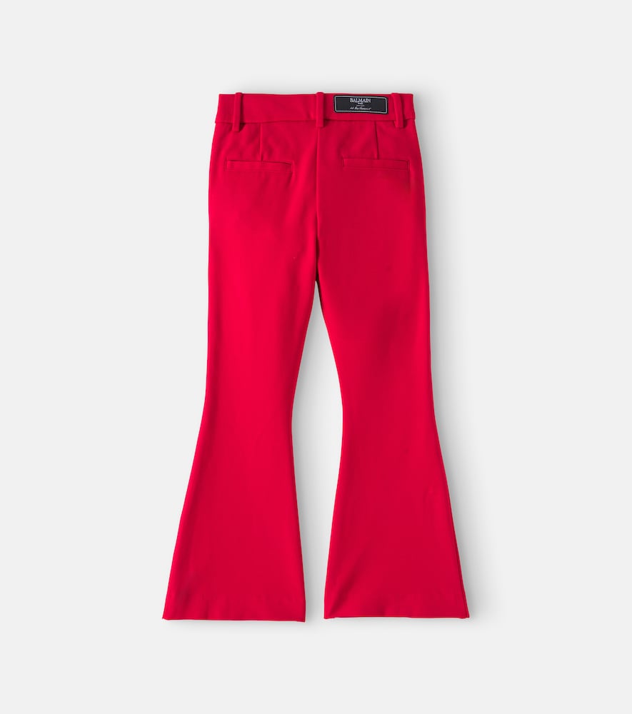 High-rise flared pants