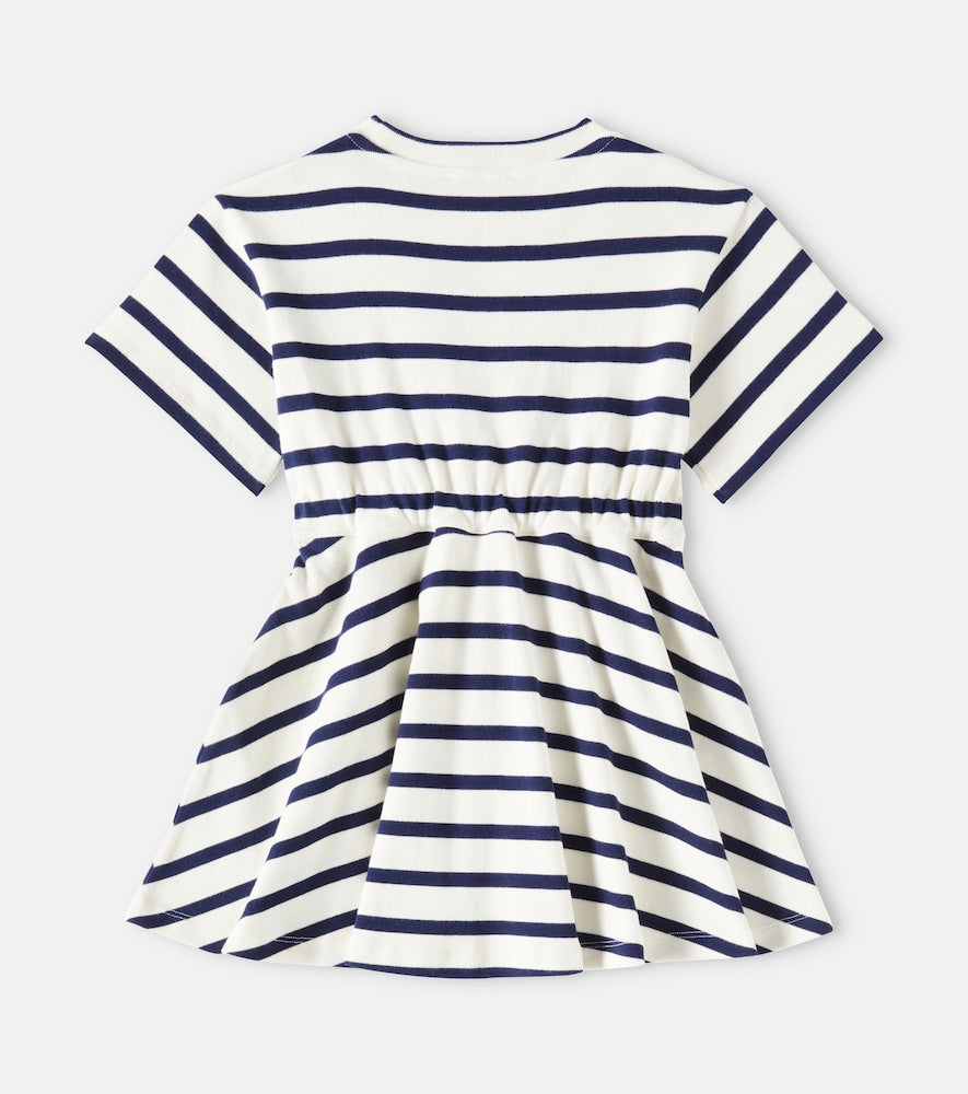 Striped cotton jersey dress