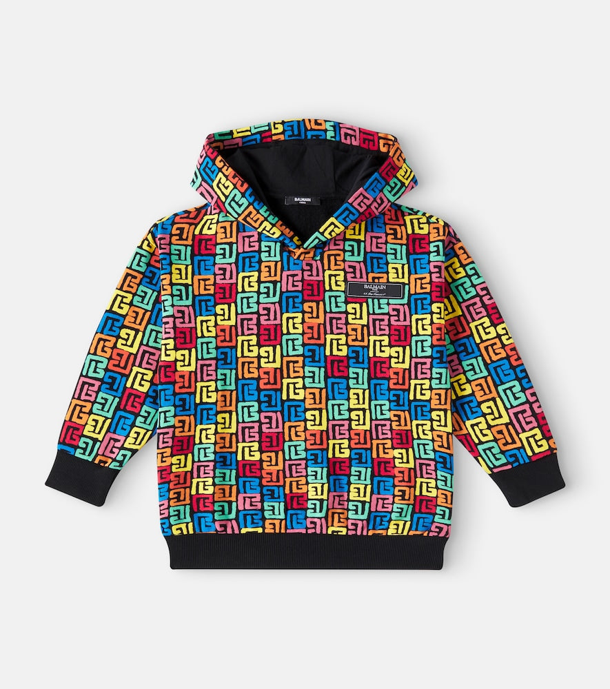 Monogram cotton jersey hoodie
