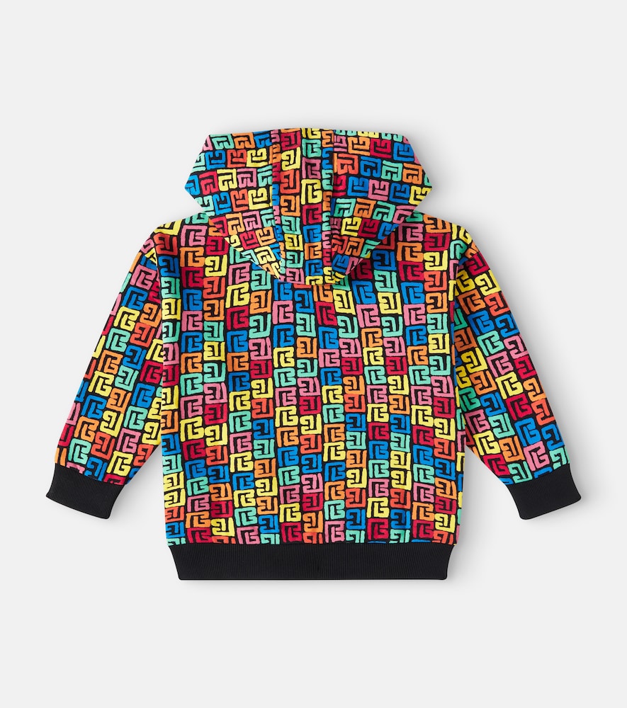 Monogram cotton jersey hoodie