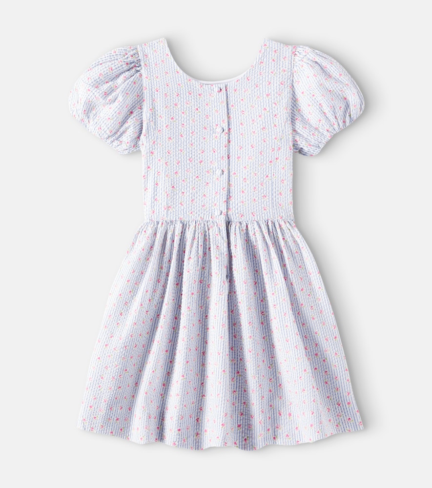 Striped floral cotton dress