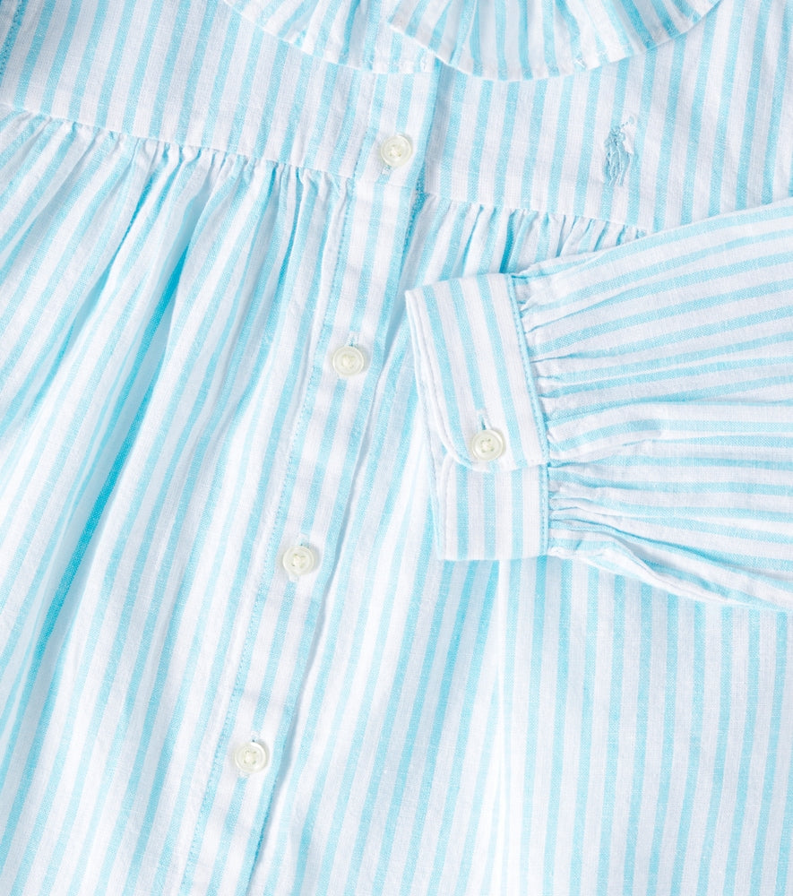 Striped linen and cotton shirt