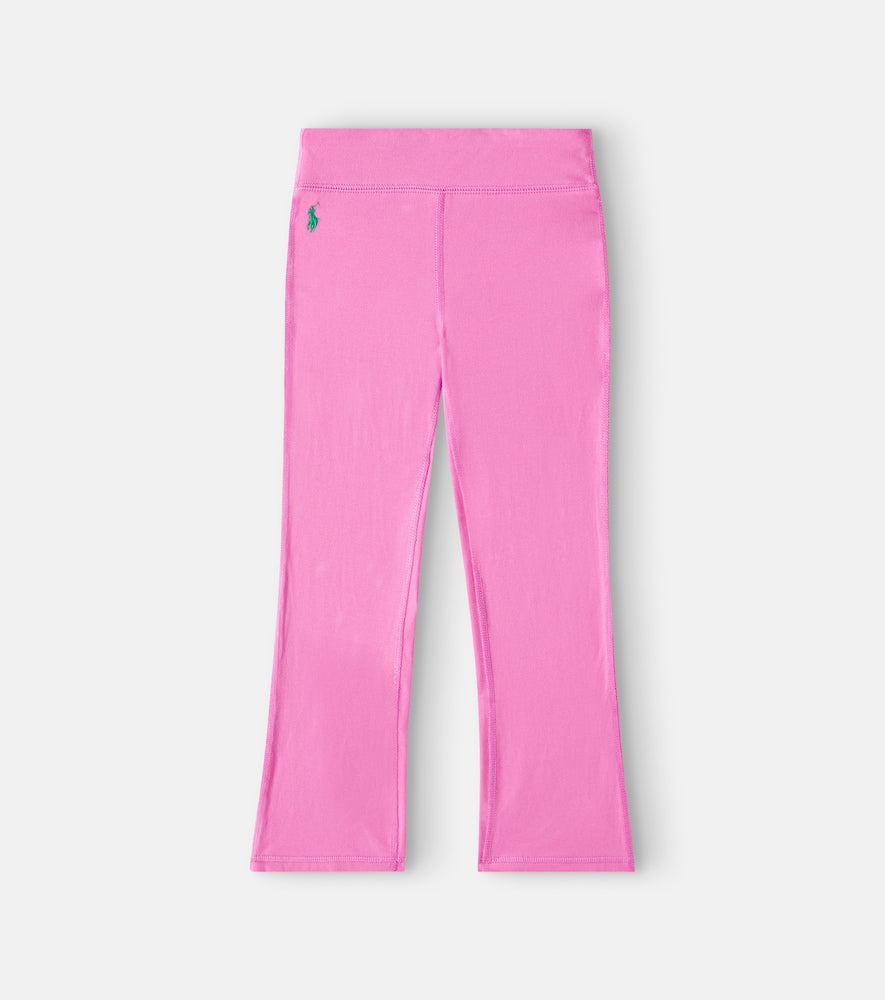 Cotton-blend jersey leggings