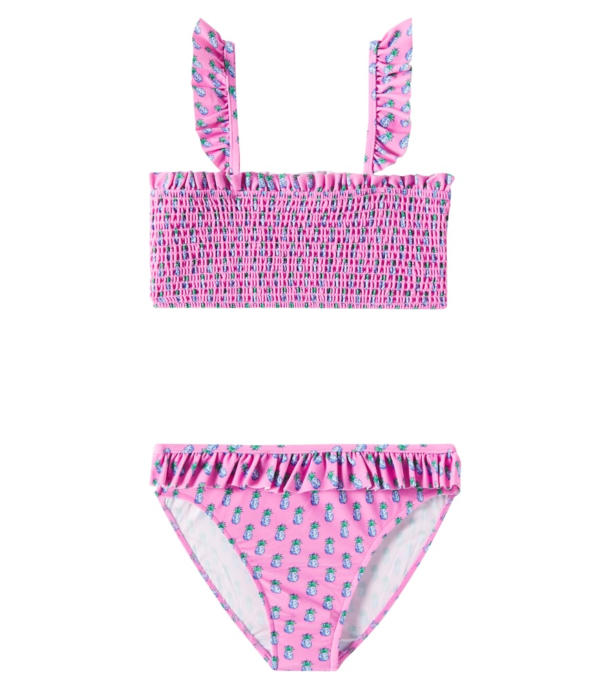 Ruffled shirred bikini