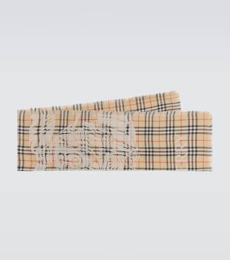 Burberry Check wool scarf