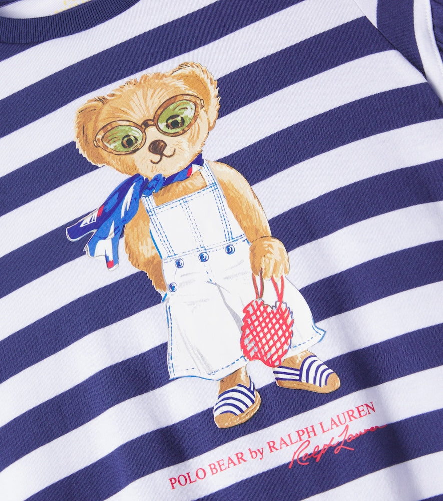 Polo Bear striped cotton dress
