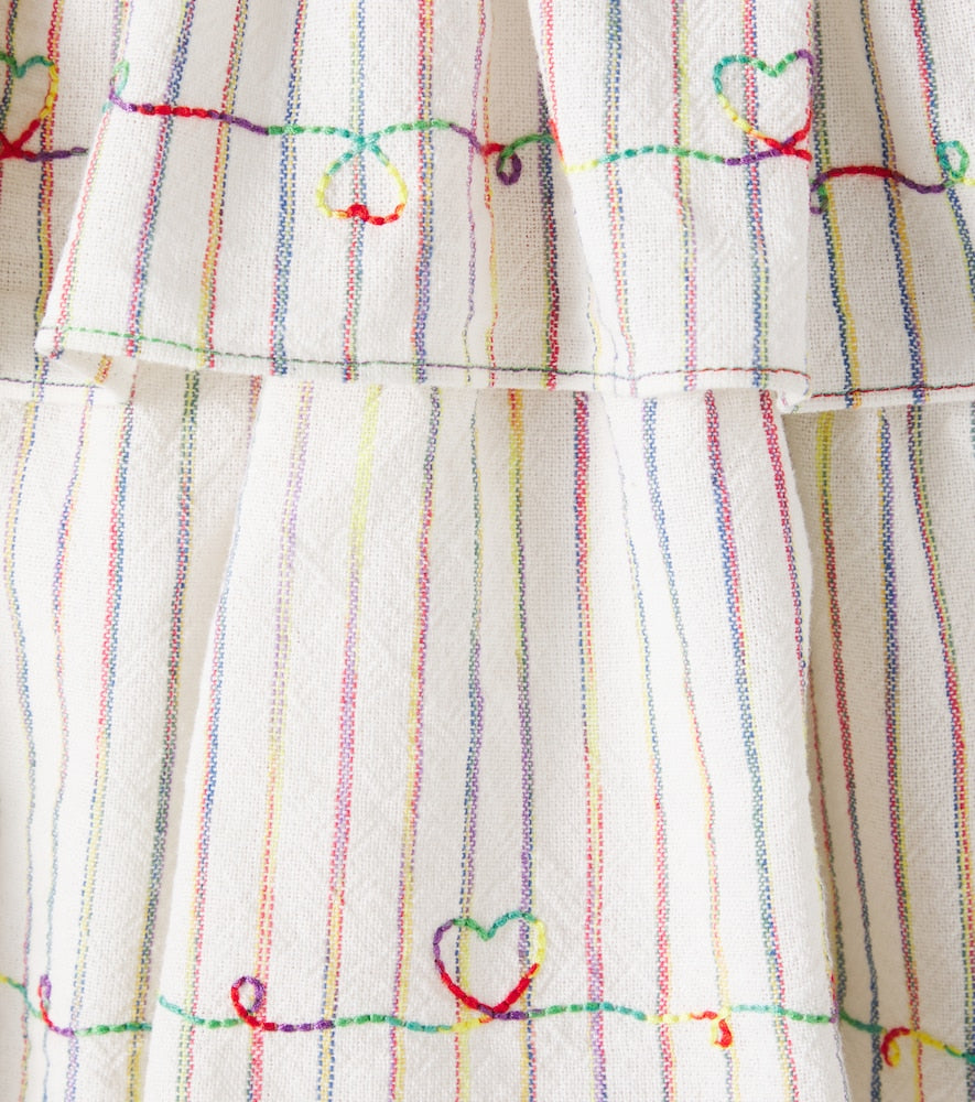 Rhiannon shirred striped cotton dress
