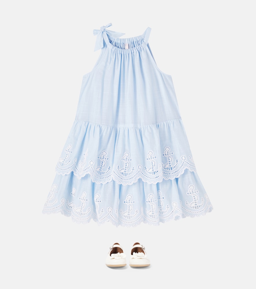Scarborough tiered cotton dress