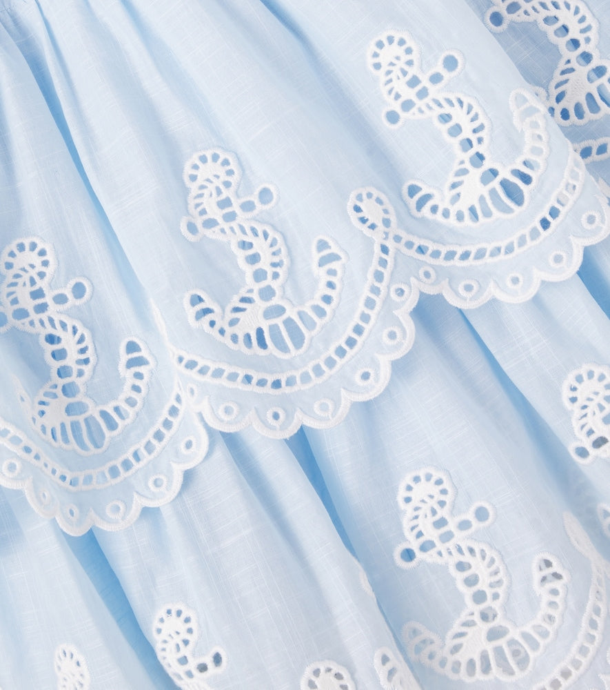 Scarborough tiered cotton dress