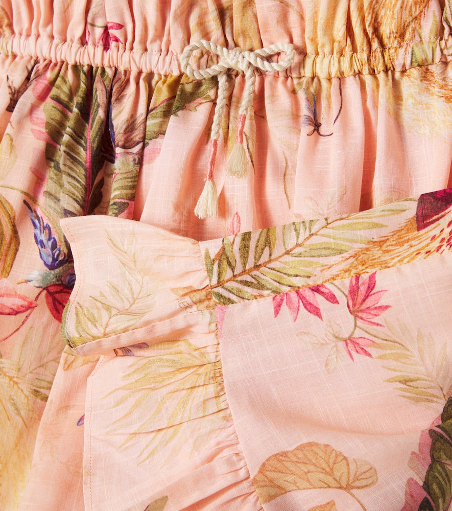 Rhiannon floral ruffled cotton dress