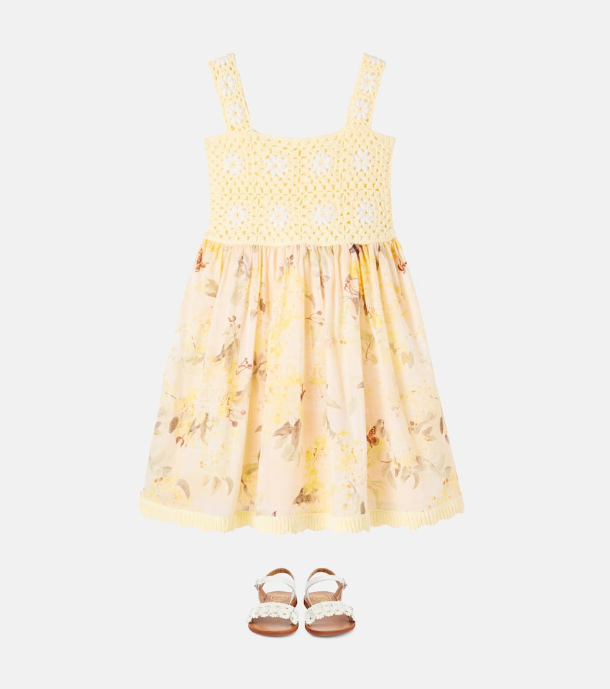 Cascadian crochet floral cotton dress