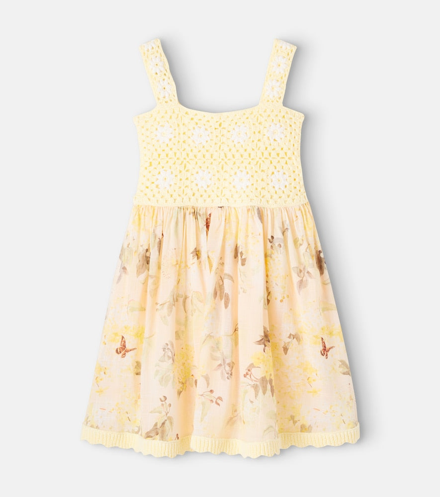 Cascadian crochet floral cotton dress