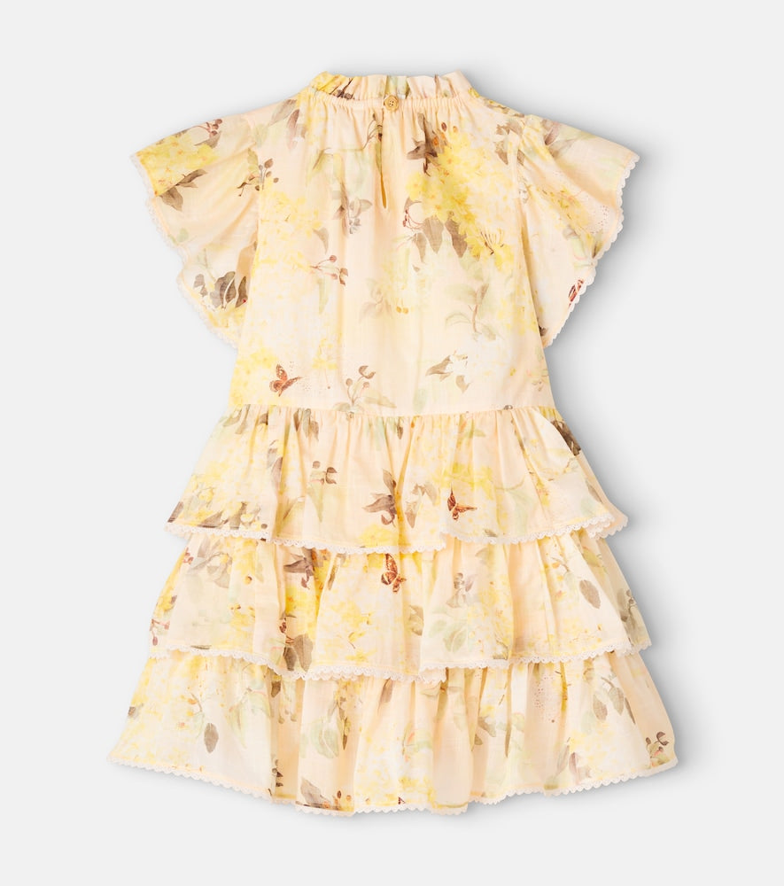 Cascadian floral tiered cotton dress